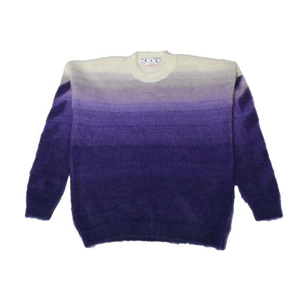 Off-White Diag Arrow Brushed Knit Crewneck Purple - Picture 2 of 2